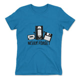Never Forget The Old Stuff Womens T-Shirt in Turquoise color