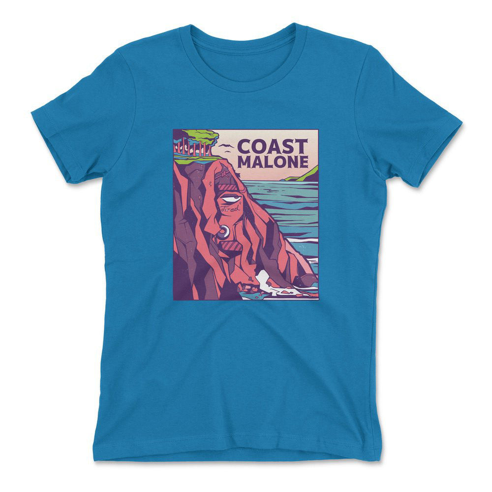 Coast Malone Womens T-Shirt in Turquoise color