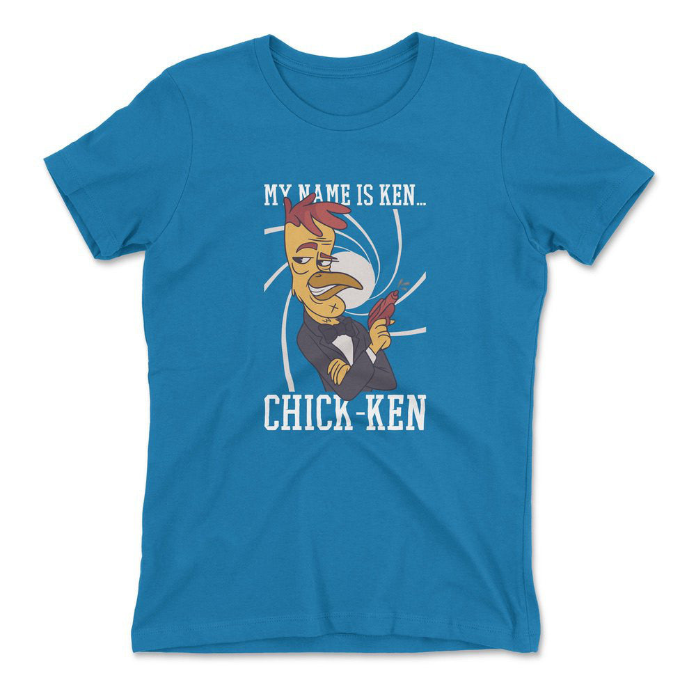 Chicken Spy Womens T-Shirt in Turquoise color