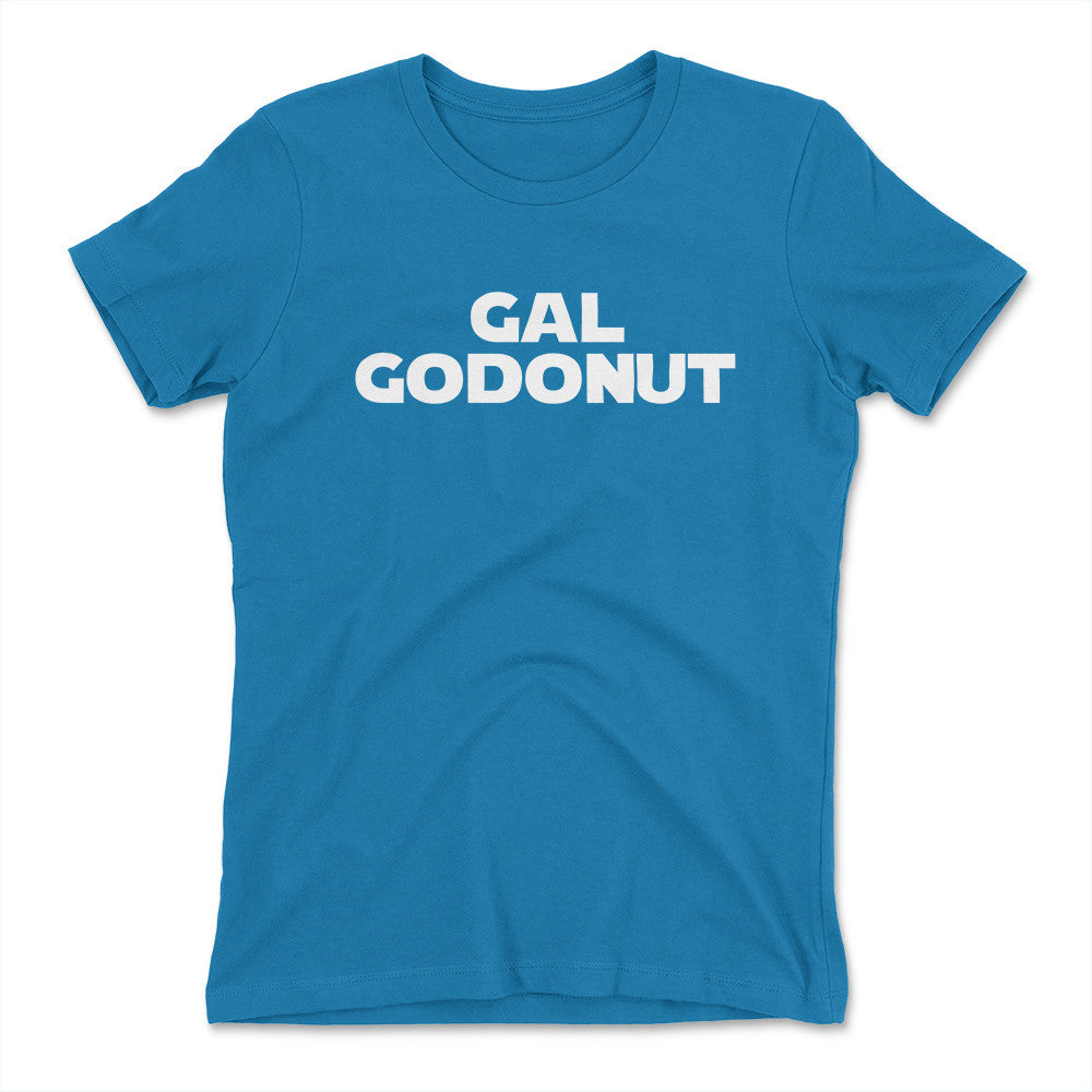 Gal Godonut Womens T-Shirt in Turquoise color