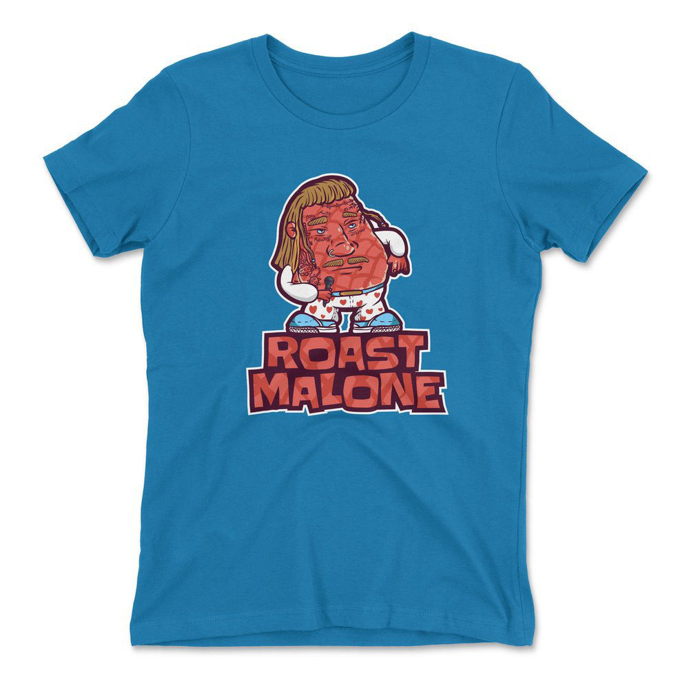 Roast Malone Womens T-Shirt in Turquoise color