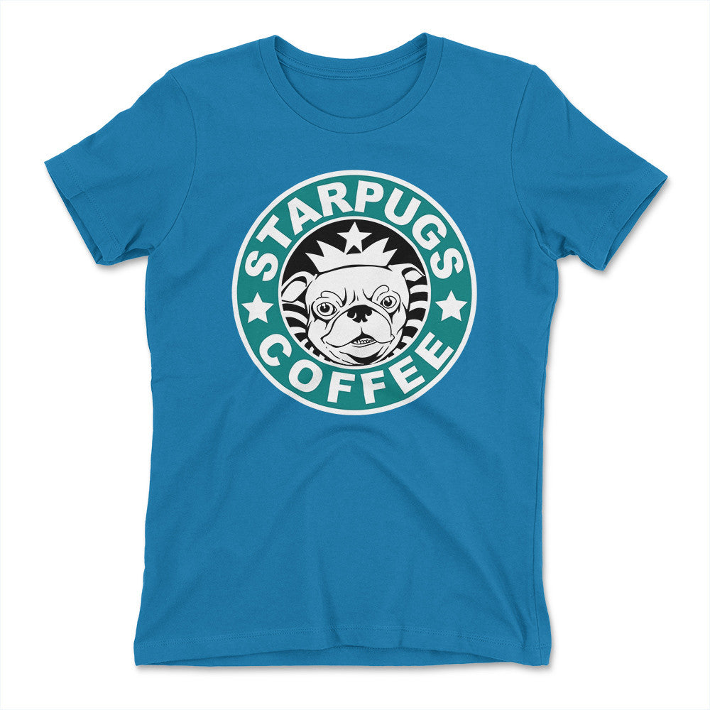 Starpugs Coffee Womens T-Shirt in Turquoise color