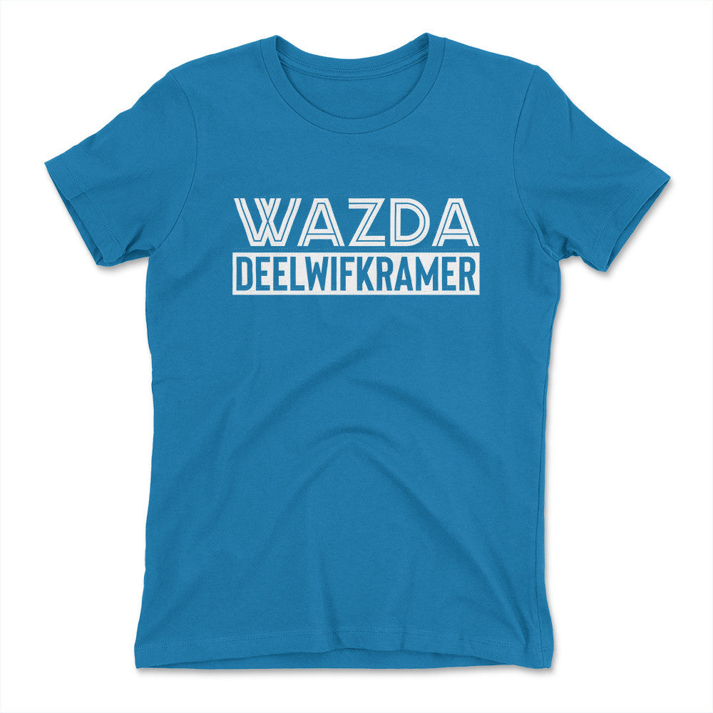 Wazda Deelwifkramer Womens T-Shirt in Turquoise color