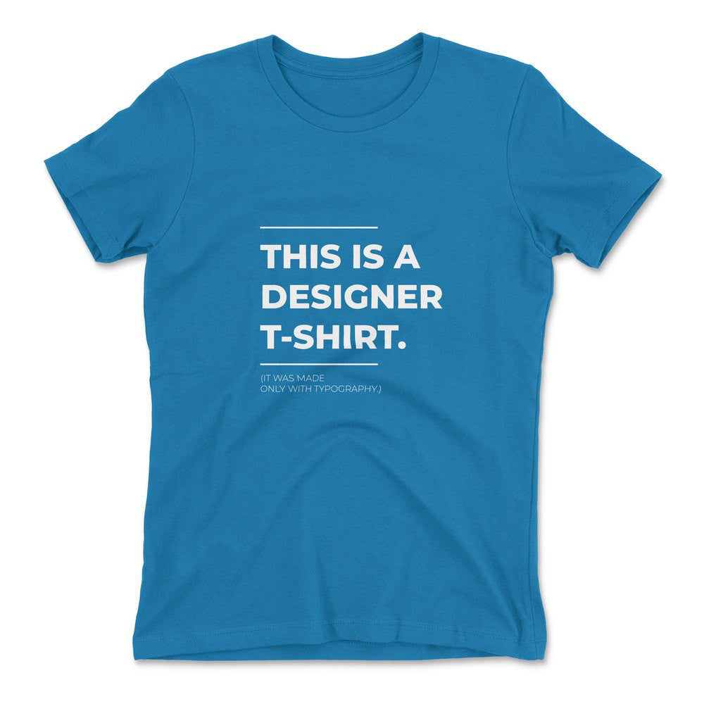 Designer Tshirt Womens T-Shirt in Turquoise color
