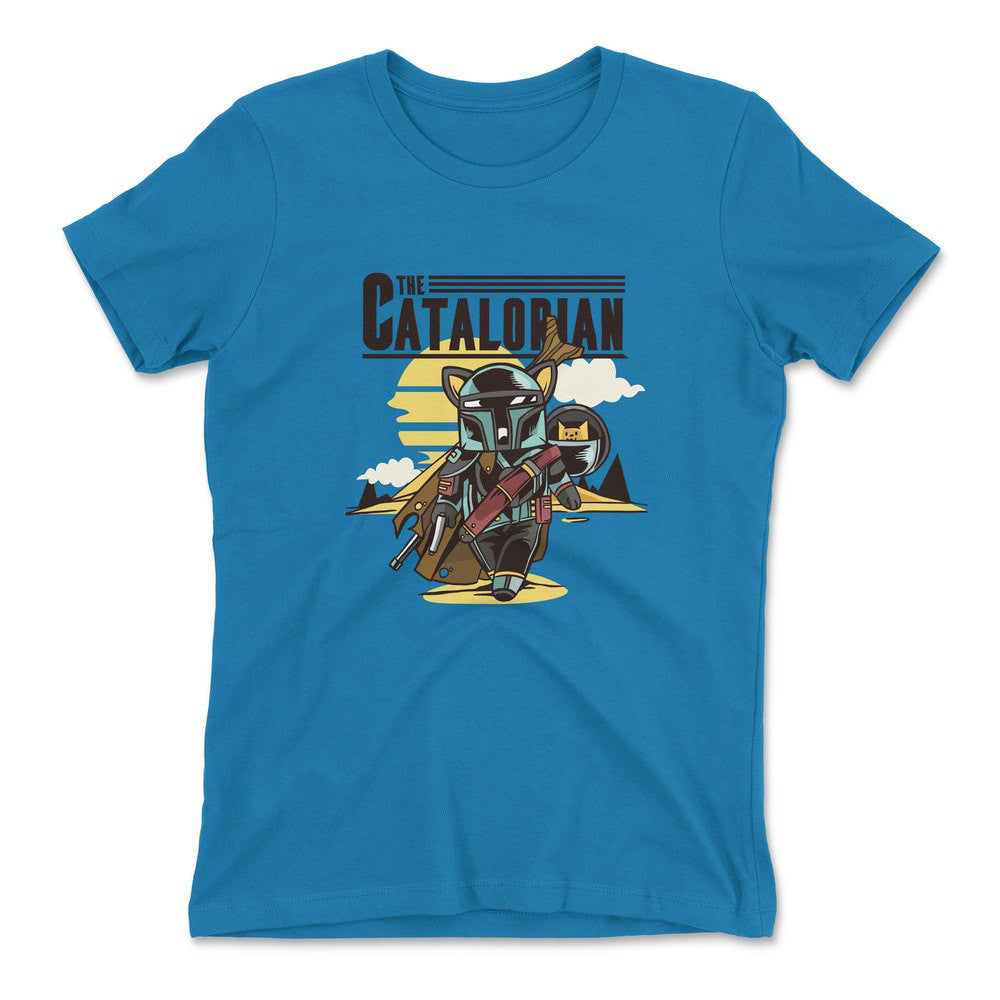The Catalorian Womens T-Shirt in Turquoise color
