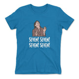 Seven! Seven! Seven! Seven! Womens T-Shirt in Turquoise color