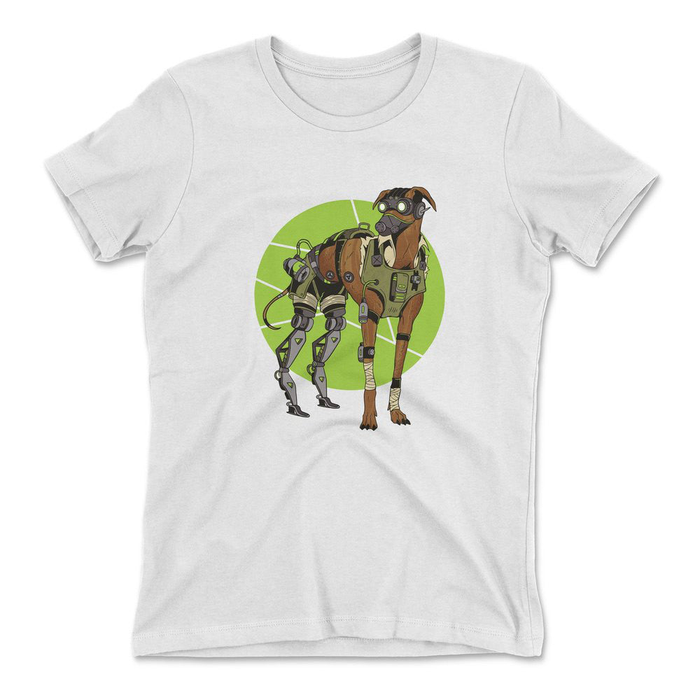 Cyber Greyhound Dog Womens T-Shirt in White color