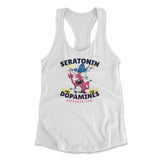 Molecules Rock Womens Racerback Tank in White color