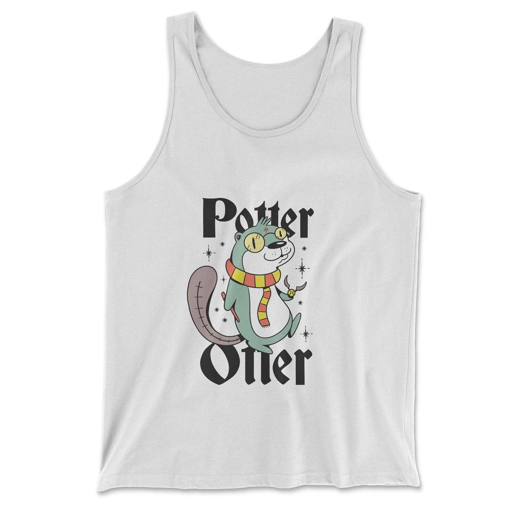 Potter Otter Men/Unisex Tank in White color