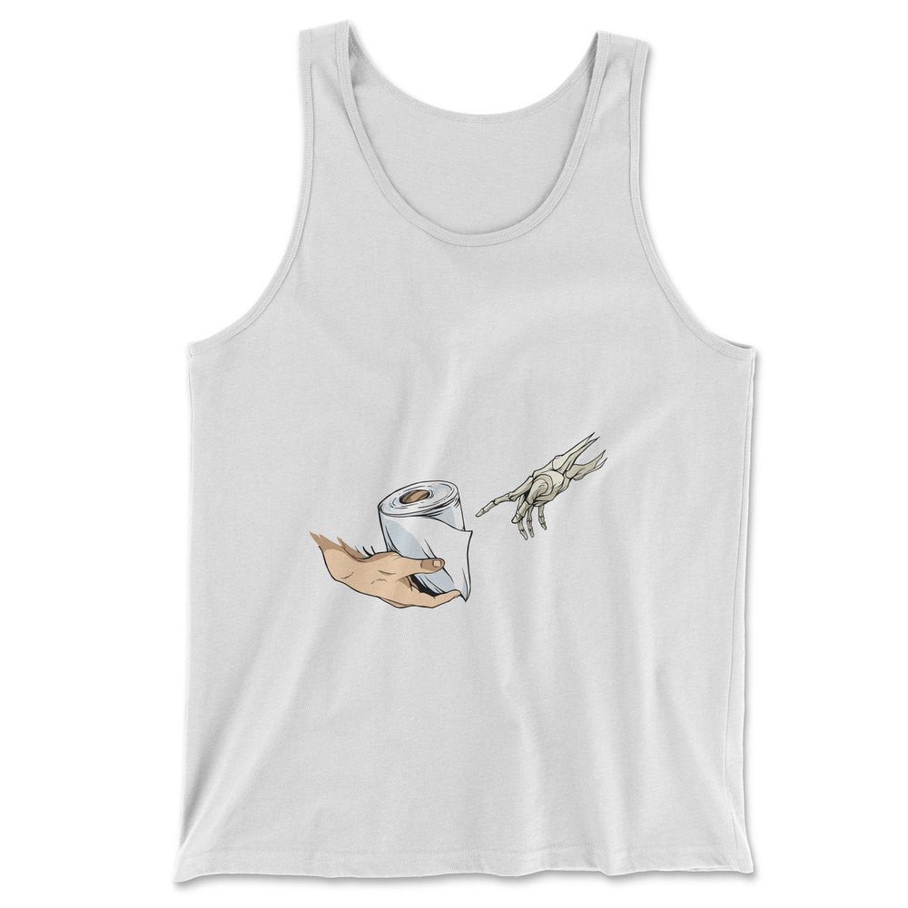 Creation Of Adam - Toilet Paper Men/Unisex Tank in White color