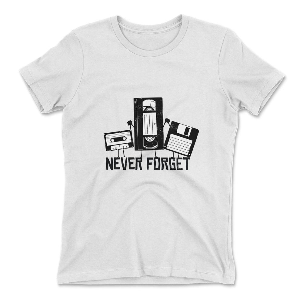 Never Forget The Old Stuff Womens T-Shirt in White color