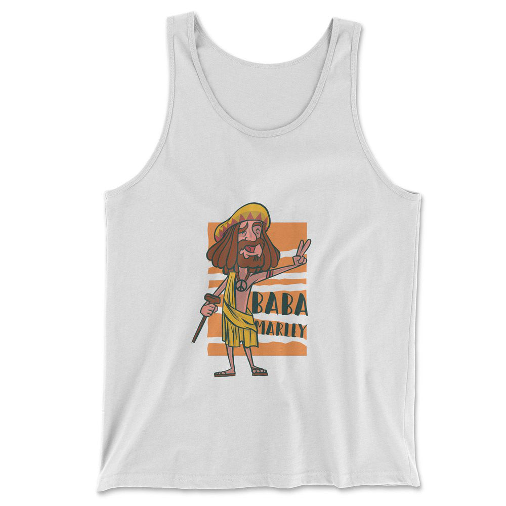 Indian Guru - Baba Marley Men/Unisex Tank in White color