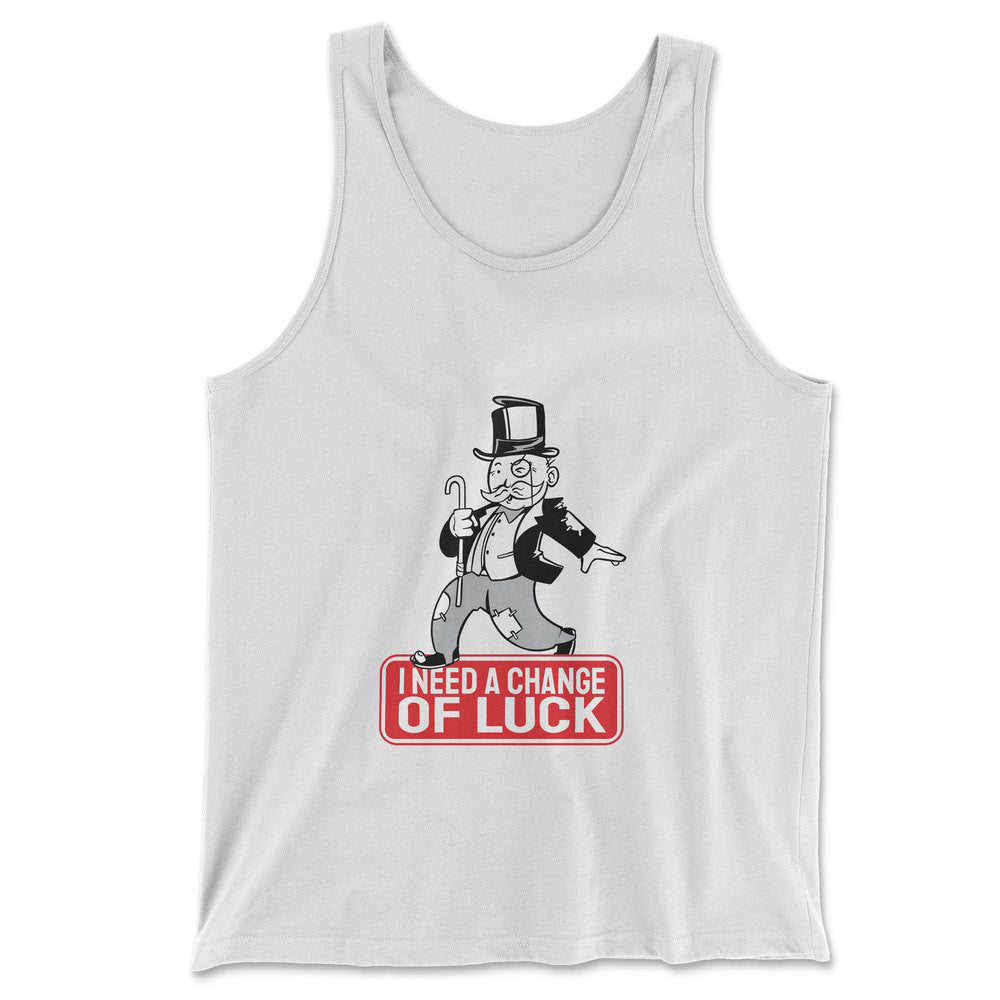 Change Luck Monopoly Parody Men/Unisex Tank in White color