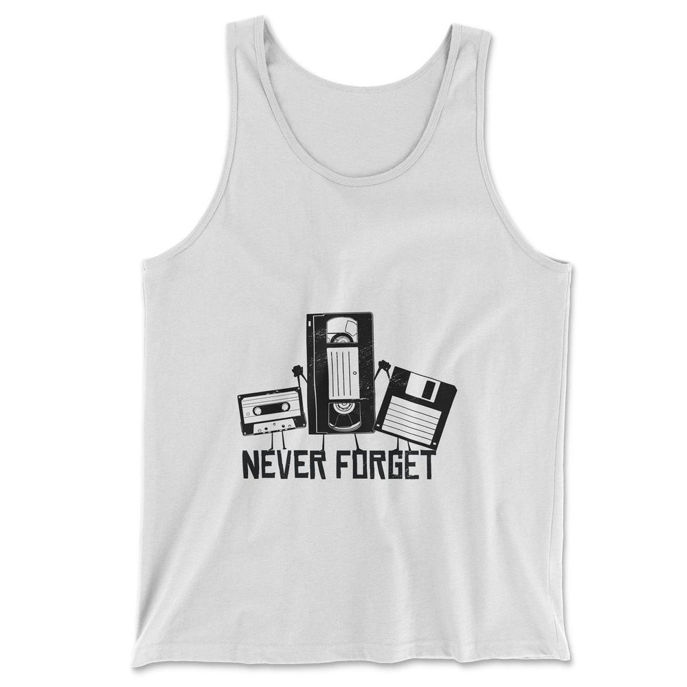 Never Forget The Old Stuff Men/Unisex Tank in White color