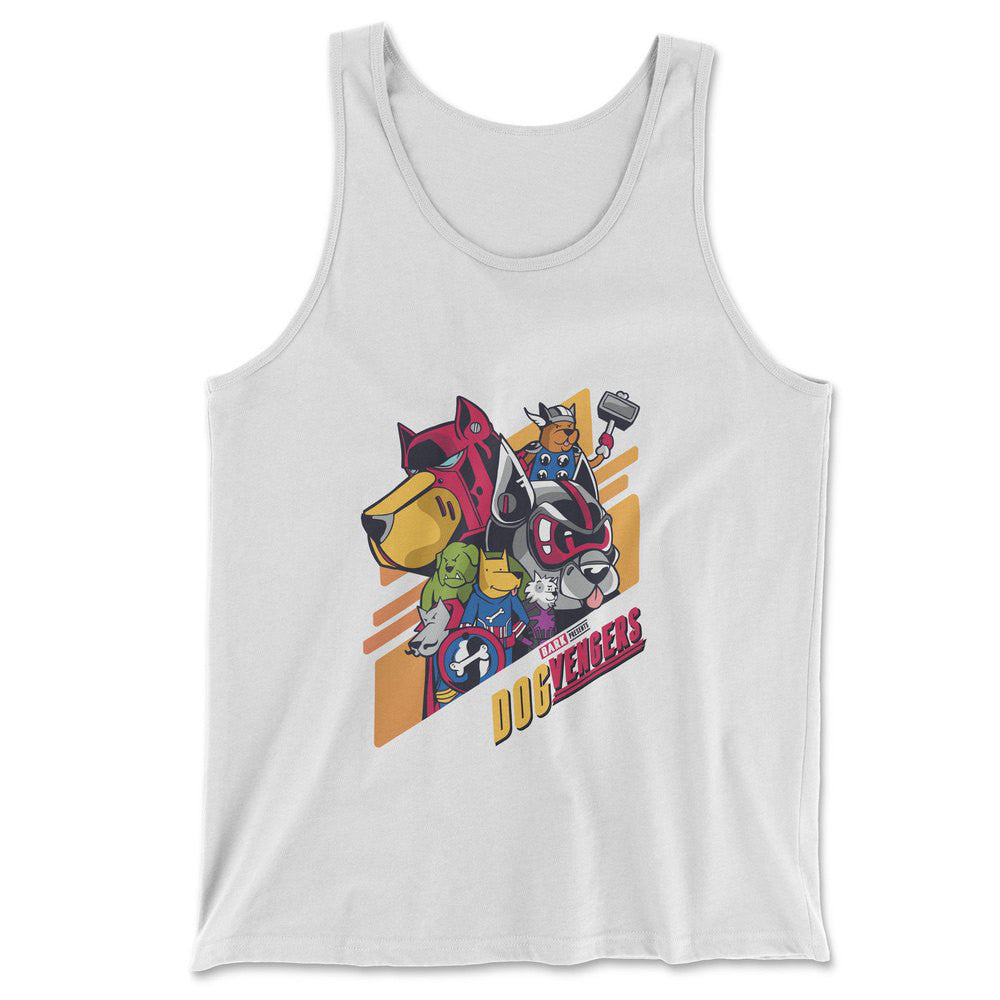 Dogvengers Men/Unisex Tank in White color