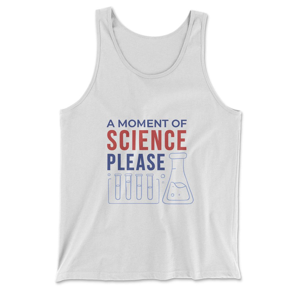 A Moment Of Science Please Men/Unisex Tank in White color