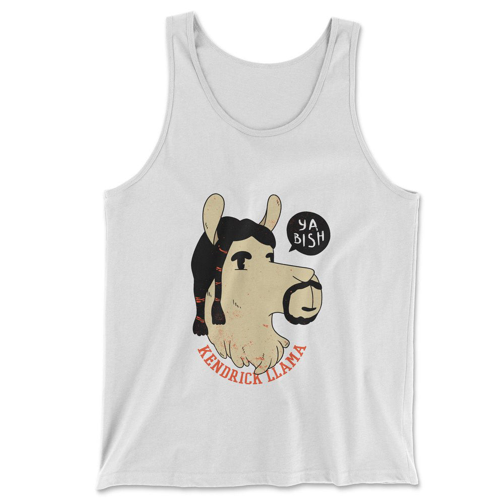 Kendrick Llama Men/Unisex Tank in White color