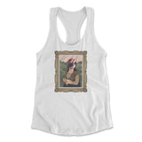 Monalisa Helmet Womens Racerback Tank in White color
