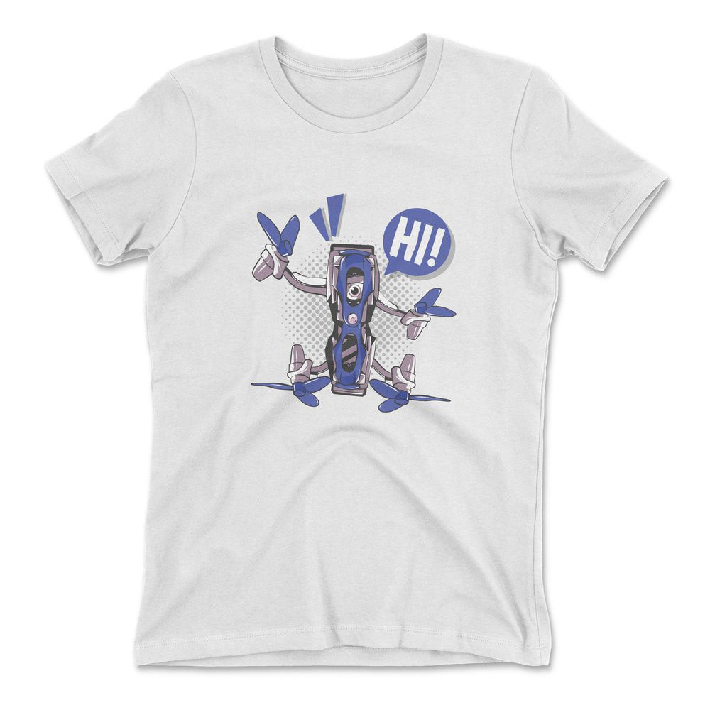 Quadcopter Robot Womens T-Shirt in White color