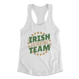 Irish Drinking Team Womens Racerback Tank in White color