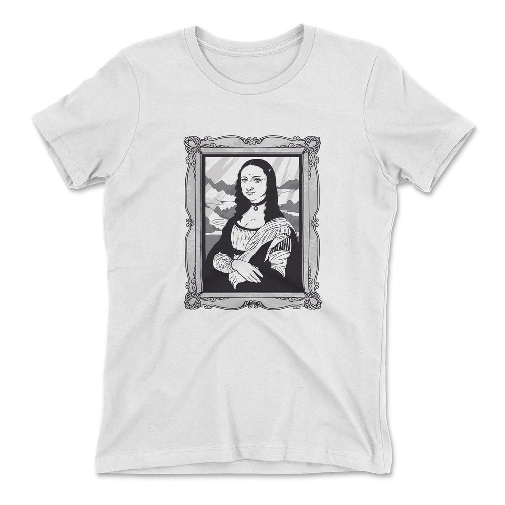 Gothic Monalisa Womens T-Shirt in White color