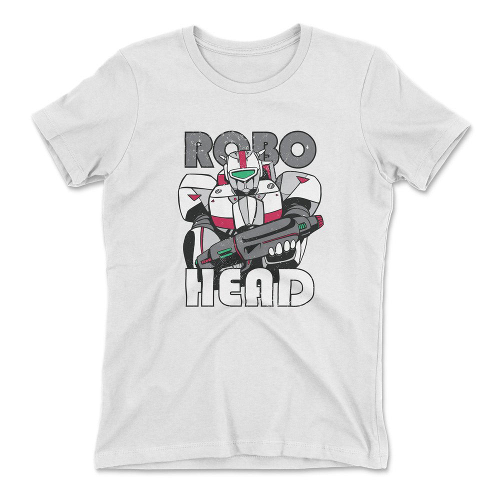 Robo Head Womens T-Shirt in White color