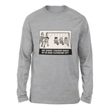 Why Science Teachers Should Not Be Given Playground Duty Men/Unisex Drop Shoulder Sweatshirt in Athletic Heather color