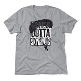 Straight Outta Skydiving Men/Unisex T-Shirt in Athletic Heather color