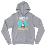 A Balanced Diet Means, A Cake In Each Hand Hoodie in Athletic Heather color
