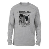 Slothzilla Men/Unisex Drop Shoulder Sweatshirt in Athletic Heather color