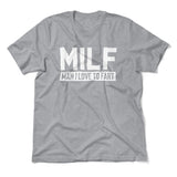 MILF - Man I Love To Fart Men/Unisex T-Shirt in Athletic Heather color
