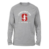 Stanford Law, Just Kidding Men/Unisex Drop Shoulder Sweatshirt in Athletic Heather color