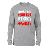 Shortest Horror Story - Monday Men/Unisex Drop Shoulder Sweatshirt in Athletic Heather color