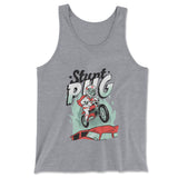 Stunt Pug Men/Unisex Tank in Athletic Heather color