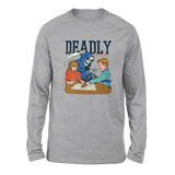Deadly Games Men/Unisex Drop Shoulder Sweatshirt in Athletic Heather color