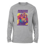 Invasion Of The Robots Men/Unisex Drop Shoulder Sweatshirt in Athletic Heather color