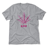 420 Hemp Leaf Men/Unisex T-Shirt in Athletic Heather color