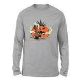 Baked Pumpkin Men/Unisex Drop Shoulder Sweatshirt in Athletic Heather color