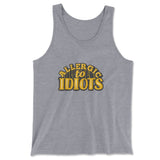 Allergic To Idiots Men/Unisex Tank in Athletic Heather color