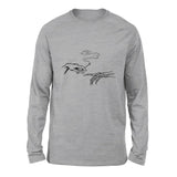 Creation Of Adam - Smoking Men/Unisex Drop Shoulder Sweatshirt in Athletic Heather color