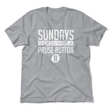 Sundays Should Have A Pause Button Men/Unisex T-Shirt in Athletic Heather color