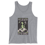 I Mostly Want Peace, Love And Weed Men/Unisex Tank in Athletic Heather color
