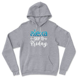 Alexa, Skip To Friday Hoodie in Athletic Heather color