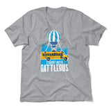 Straight Outta Battle Bus Men/Unisex T-Shirt in Athletic Heather color