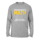 Why I Stopped Understanding Math Men/Unisex Drop Shoulder Sweatshirt in Athletic Heather color