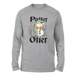Potter Otter Men/Unisex Drop Shoulder Sweatshirt in Athletic Heather color