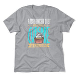 Cupcake - A Balanced Diet Men/Unisex T-Shirt in Athletic Heather color