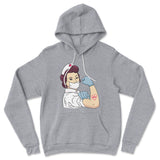 Strong Nurse Hoodie in Athletic Heather color
