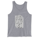 Debt Atlas Men/Unisex Tank in Athletic Heather color