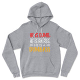 He Is A Dumbass Hoodie in Athletic Heather color